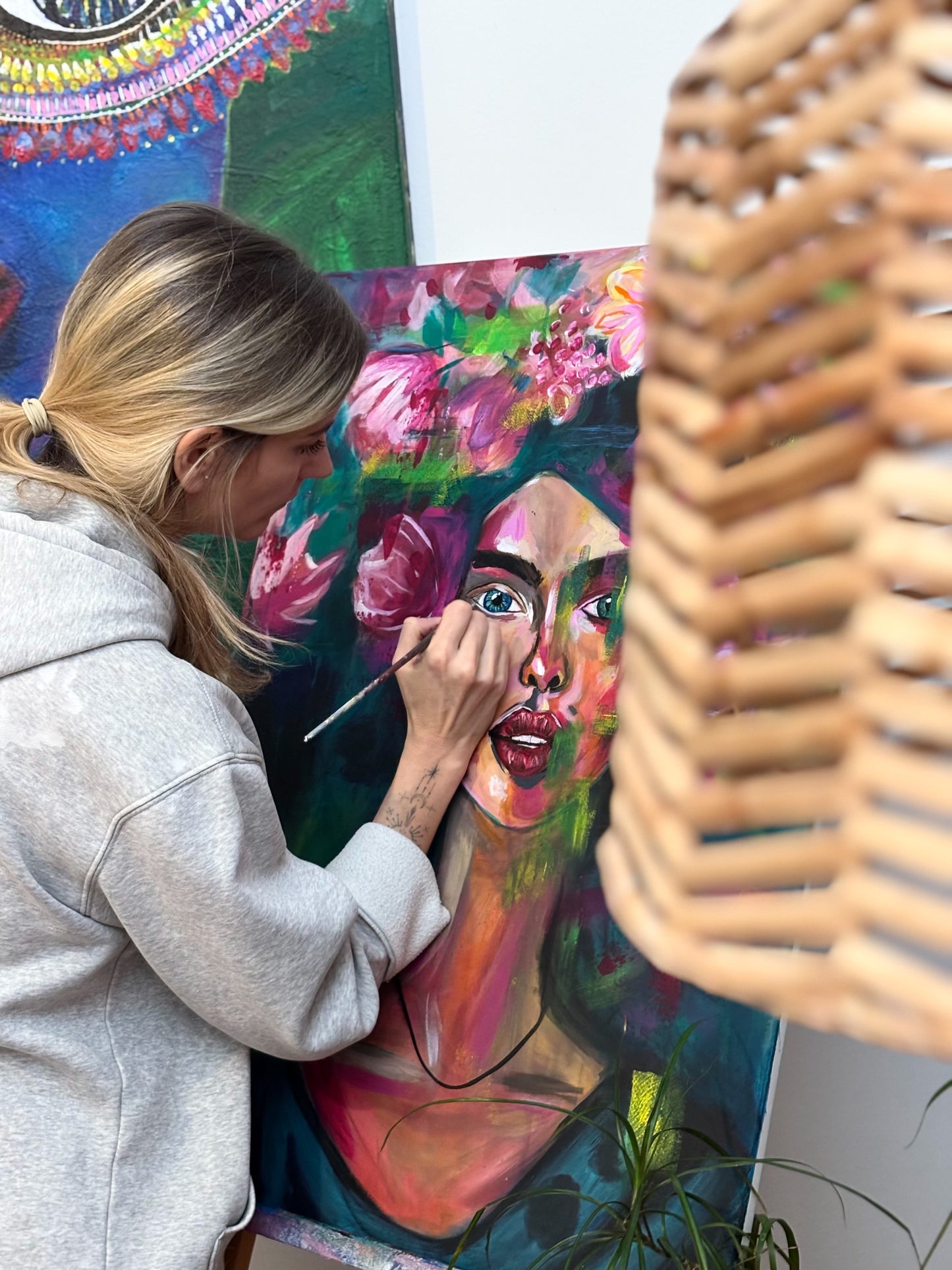 Blühende Seele – 60x80 cm | Kunst, die Stärke und Schönheit vereint