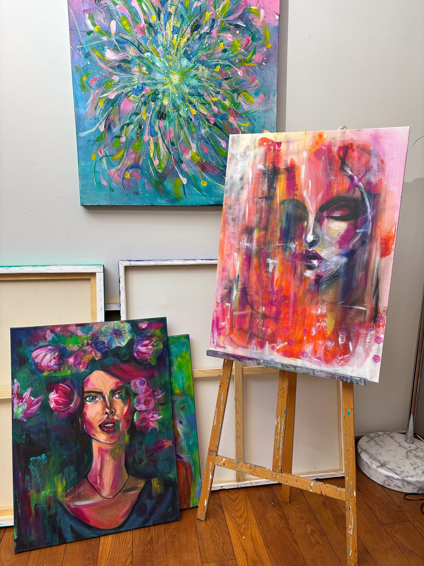 Blühende Seele – 60x80 cm | Kunst, die Stärke und Schönheit vereint