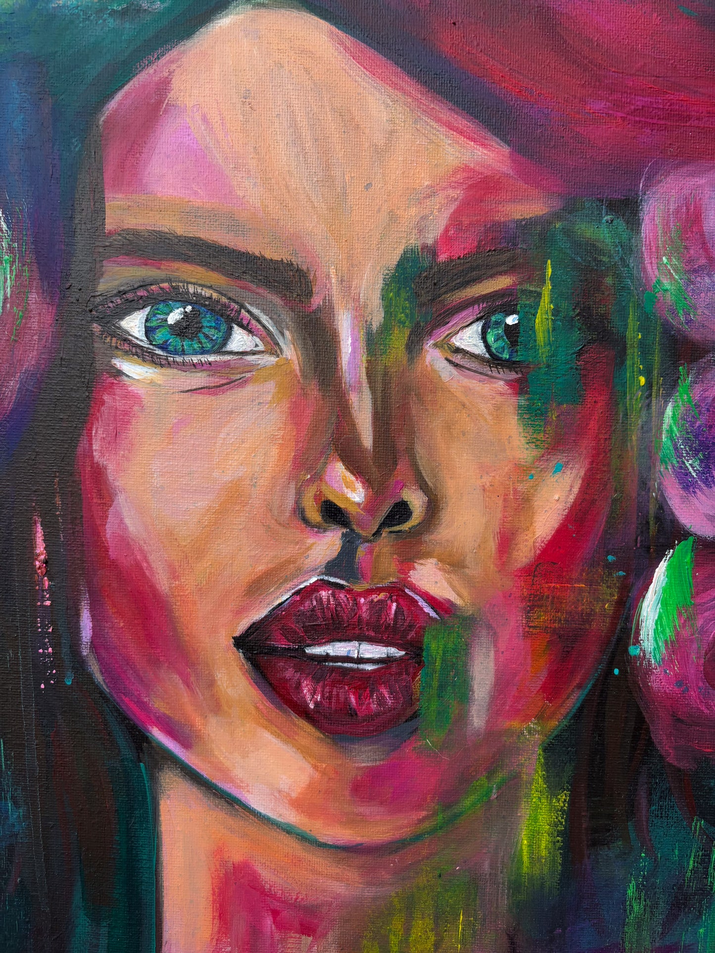 Blühende Seele – 60x80 cm | Kunst, die Stärke und Schönheit vereint