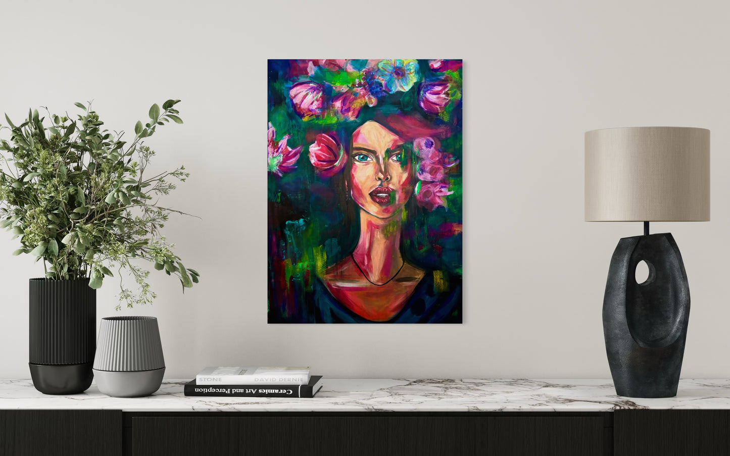 Blühende Seele – 60x80 cm | Kunst, die Stärke und Schönheit vereint