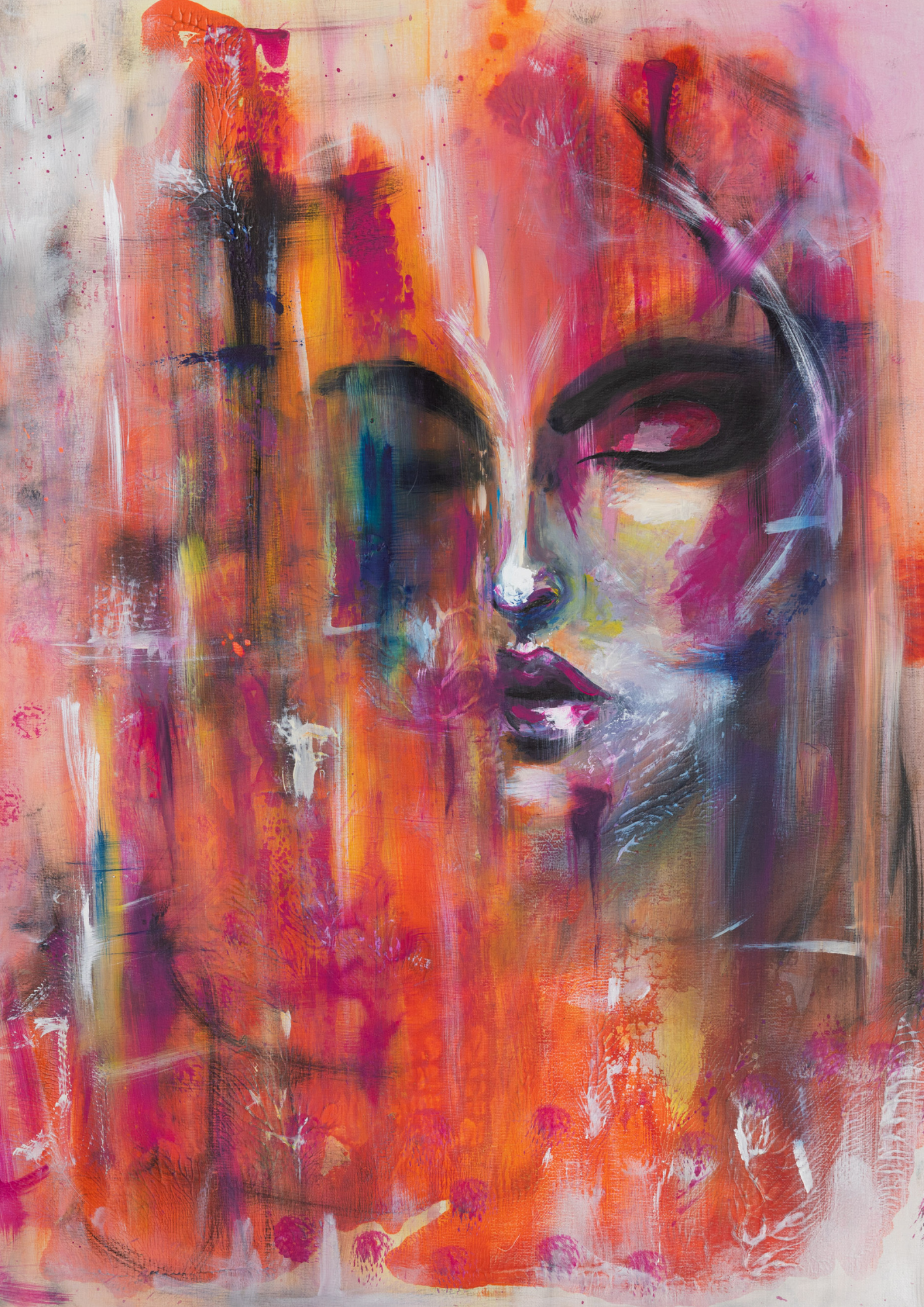 Lady in Red – 60x80 cm | Kunst, die Eleganz und Leidenschaft vereint